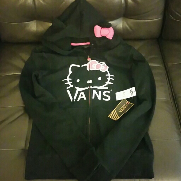 Vans x Hello kitty all ears zip hoodie in black