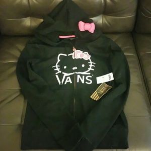 Vans x Hello kitty all ears zip hoodie in black