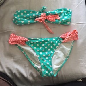 polka dot bathing suit