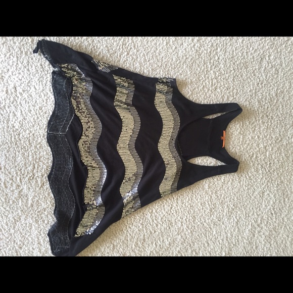 Sequined Racerback Anama Tank - Picture 3 of 4