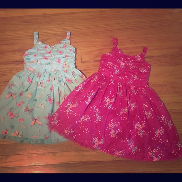 Two (2) Cherokee Girls Dresses w/ Tulle Size Med