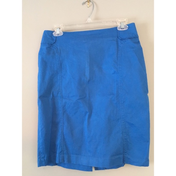 New York & Company blue pencil skirt