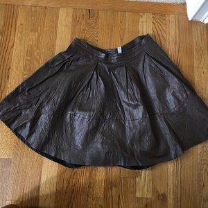 Asos Leather Skater Skirt