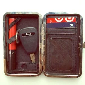 Topshop Organizer Wallet. Black, faux leather!