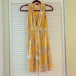 Yellow floral dress