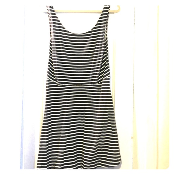 Dark blue & white Open back American eagle dress.