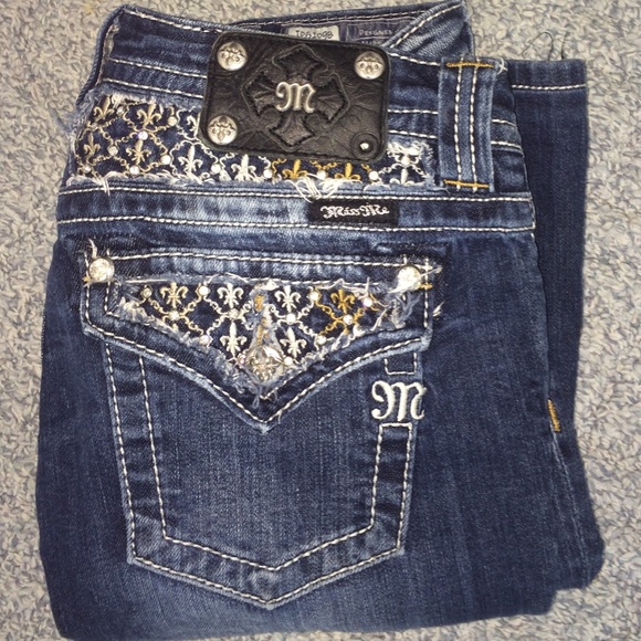 MissMe dark wash boot-cut jeans