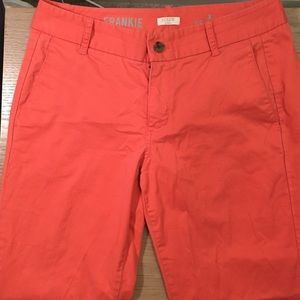 J.Crew pink Frankie style pants.
