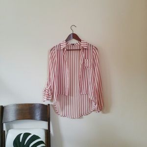 Forever 21 Button Up Chiffon Blouse