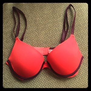 Bright orange Pink Victoria Secret bra
