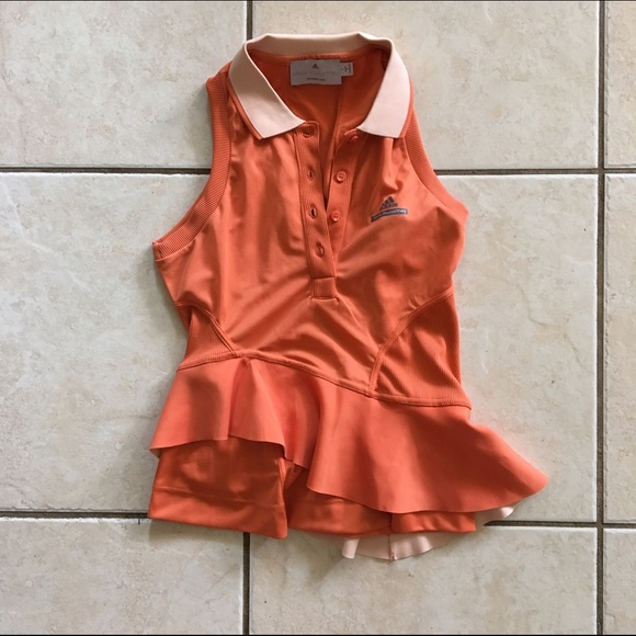 Adidas by Stella McCartney Ruffle Polo Top - Picture 1 of 4