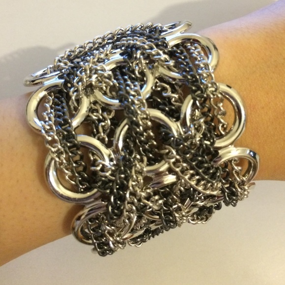 Chained cuff bracelet
