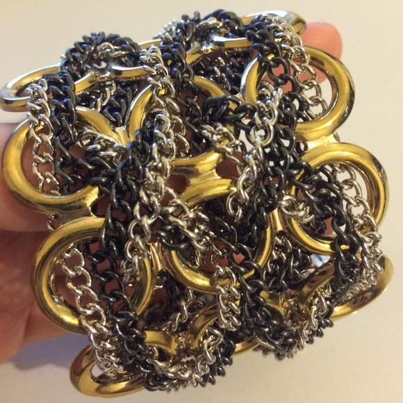Chained cuff bracelet