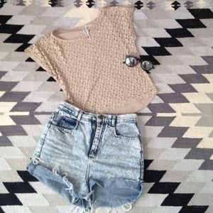 Crochet, lightly-croped top