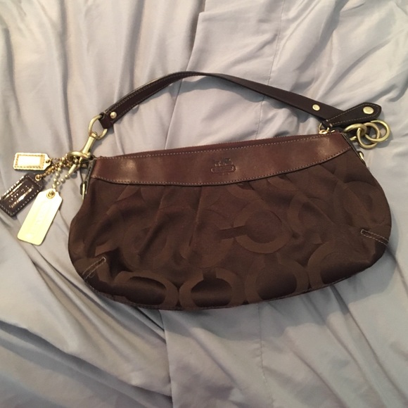 Small brown coach bag