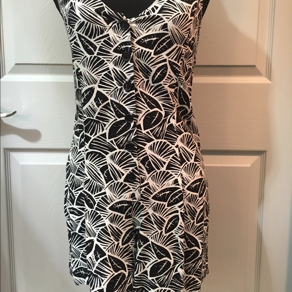 BAR III Black & White Floral Romper