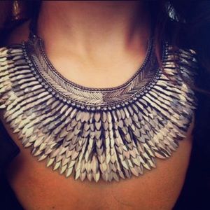 stella & dot Pegasus necklace in silver