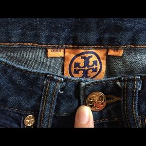 Tory burch cropped super skinny jeans