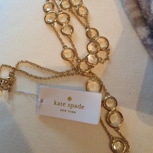Gold Kate Spade Crystal Confetti Necklace NWT