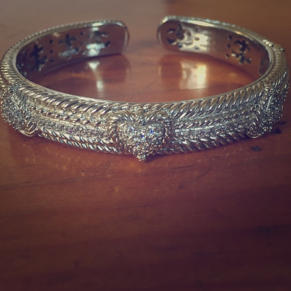 Judith Ripka Diamond and Silver Cuff