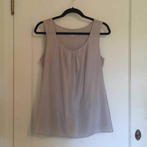 Loft gray and silver blouse. Size medium. EUC!