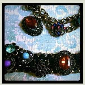 Maurices Chunky Flower Stone Necklace and Bracelet