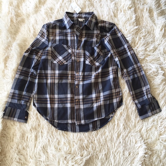 LA Hearts Burnout Plaid Shirt - Picture 2 of 4