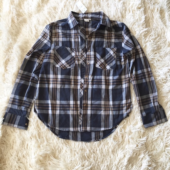 LA Hearts Burnout Plaid Shirt - Picture 3 of 4