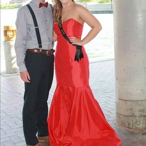 Red Mermaid Prom Dress.