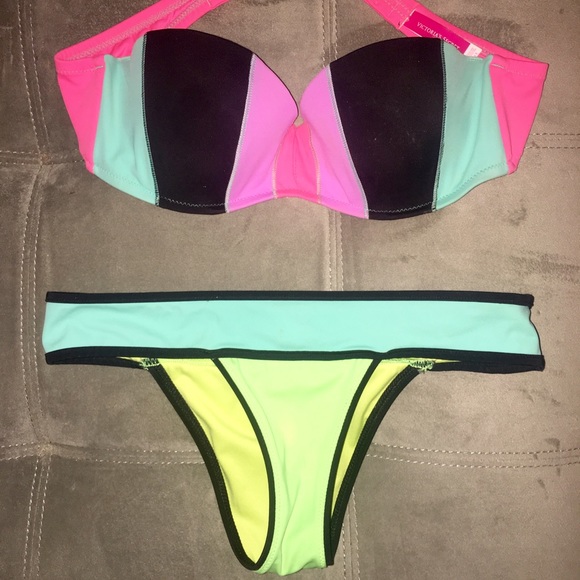 Victoria secret color block bikini