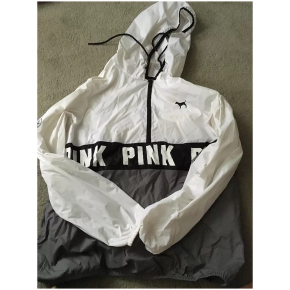 🙅🏽SOLD🙅🏽 Victorias Secret Pink Anorak Pullover - Picture 2 of 4