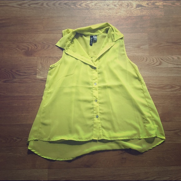 Sheer button down blouse