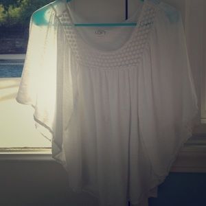 White poncho shirt