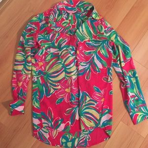 Lily Pulitzer button down tropical shirt size smal
