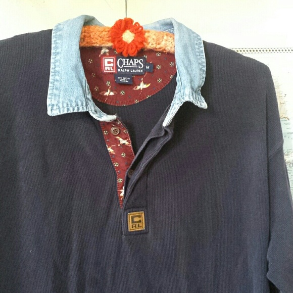 Vintage Ralph Lauren denim collar Polo