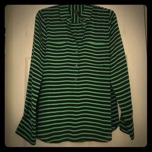 J Crew stripe blouse Size S