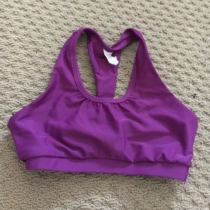 purple sports bra