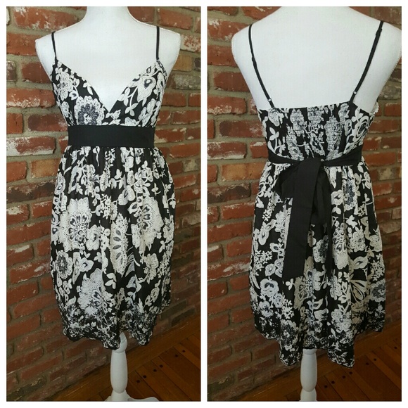 Black and white print Mind Code Dress
