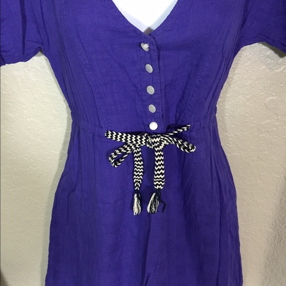 4/$20 J. Crew Factory Purple Tie Dress Size 0 - Picture 2 of 6