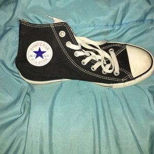 Black high top converse