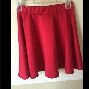 Silk Red Skirt