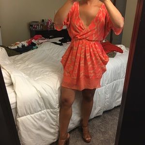 Bebe orange dress