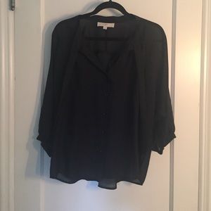 Loft tie front blouse