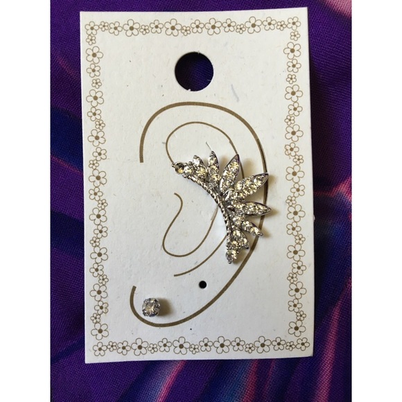 silver leaf ear set - Picture 2 of 3