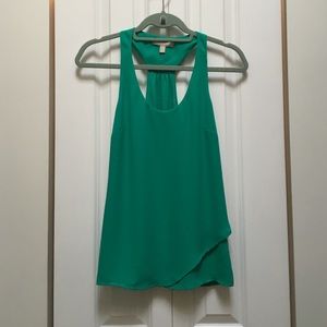Sleeveless Teal T-strap Blouse