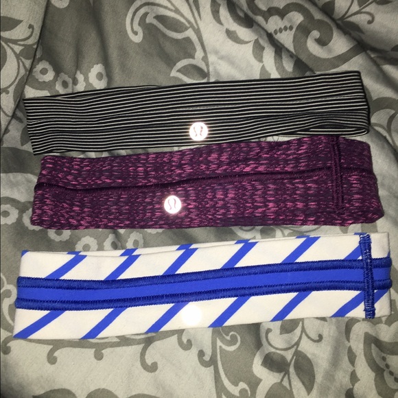 SET OF 3 LULULEMON HEADBANDS