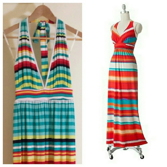 NWOT! Tart Striped Maxi Dress