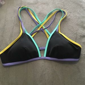 Black strappy back bikini