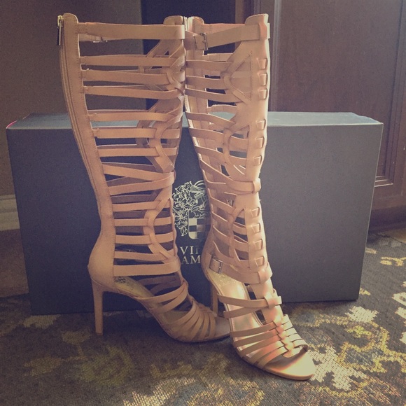 Vince Camuto tall leather gladiator sandals