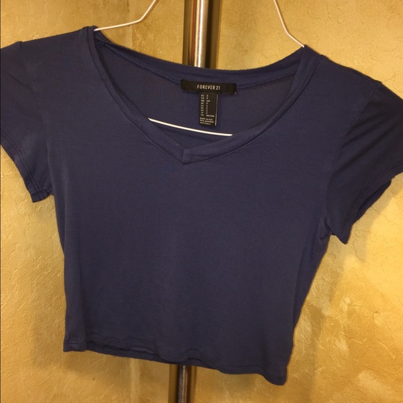 Navy blue crop top